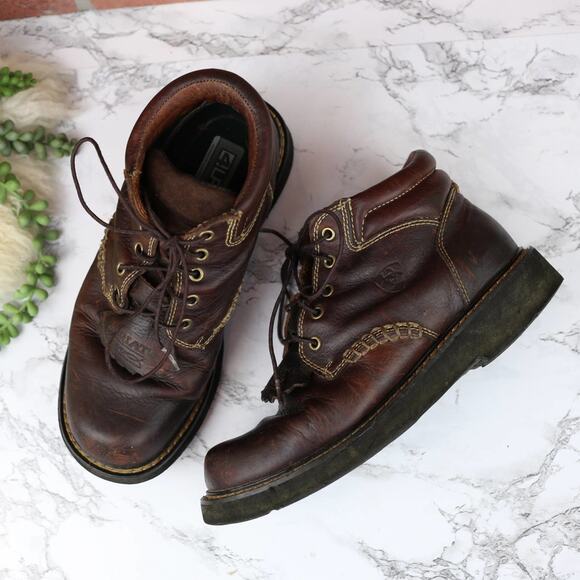 Ariat Brown Leather Ultralight Kilt Lace-Up Boots Size 7.5 Men's - Picture 1 of 6